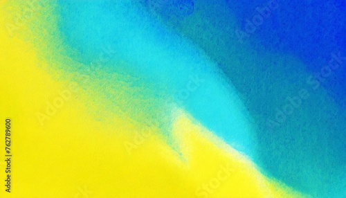 2 colors abstract watercolor background for design color gradient yellow and blue iridescent bright fun rough grain noise grungy