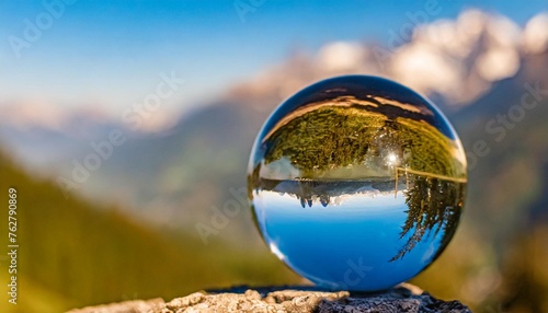 fantastic illustrated glass panorama background object