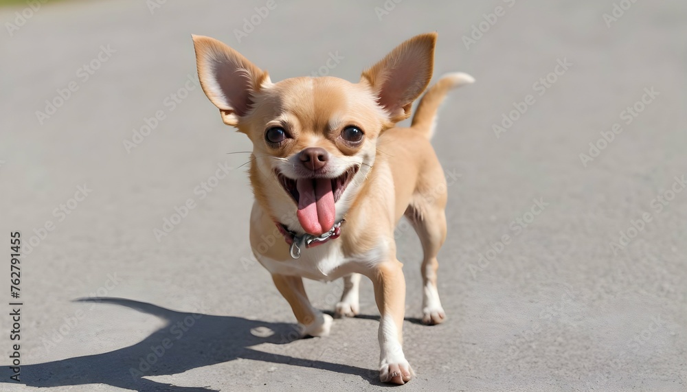 A Chihuahua Sticking Out Its Tongue In A Playful M Upscaled