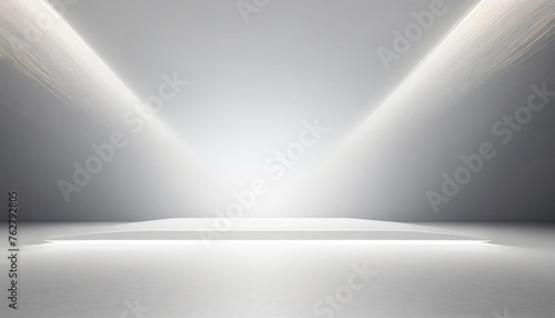product showscase spotlight background crisp and clear infinite horizon white floor light scene for modern clean minimalist design widescreen in high resolution