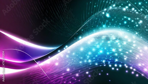 dynamic wave gradient background shining digital abstract with futuristic technology concept