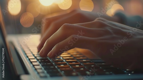 Hands Typing on Laptop. Work, Hand, Job, Computer, Type, Keyboard, Office, Business, Entrepreneur, Finger, Notebook, PC, Chat, Workspace 