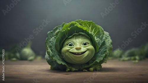 funny cabbage monster