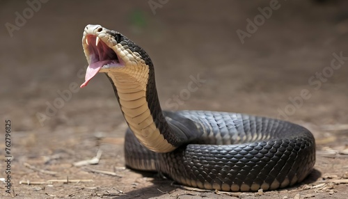 A King Cobra With Its Tongue Flicking Out To Taste Upscaled 14