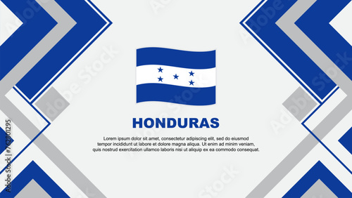 Honduras Flag Abstract Background Design Template. Honduras Independence Day Banner Wallpaper Vector Illustration. Banner