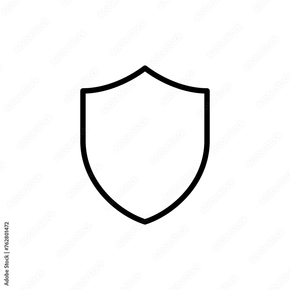 Shield vector vector icon isolated on white background. Protection icon vector. Security vector icon