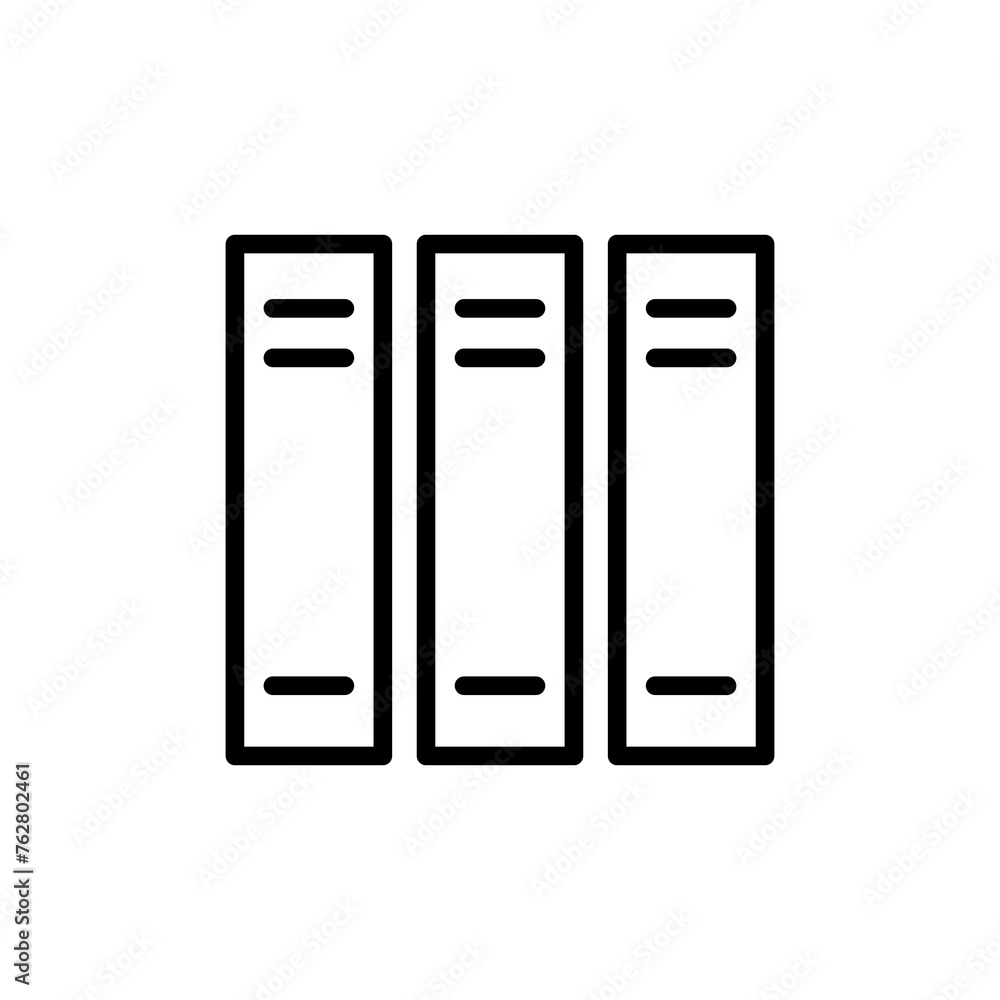 Library icon vector isolated on white background. Book icon vector Library icon vector isolated on white background. Book icon vector