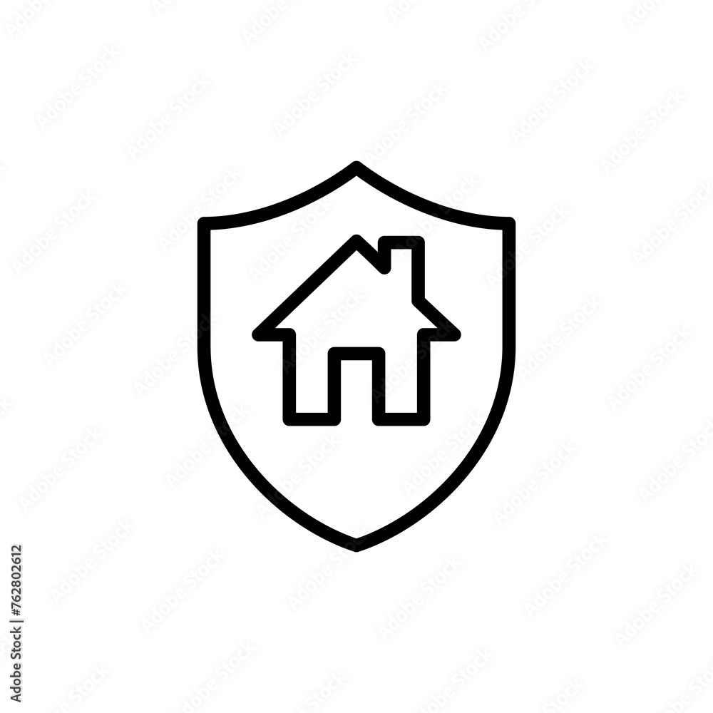 Home insurance icon vector isolated on white background. home protection icon Home insurance icon vector isolated on white background. home protection icon