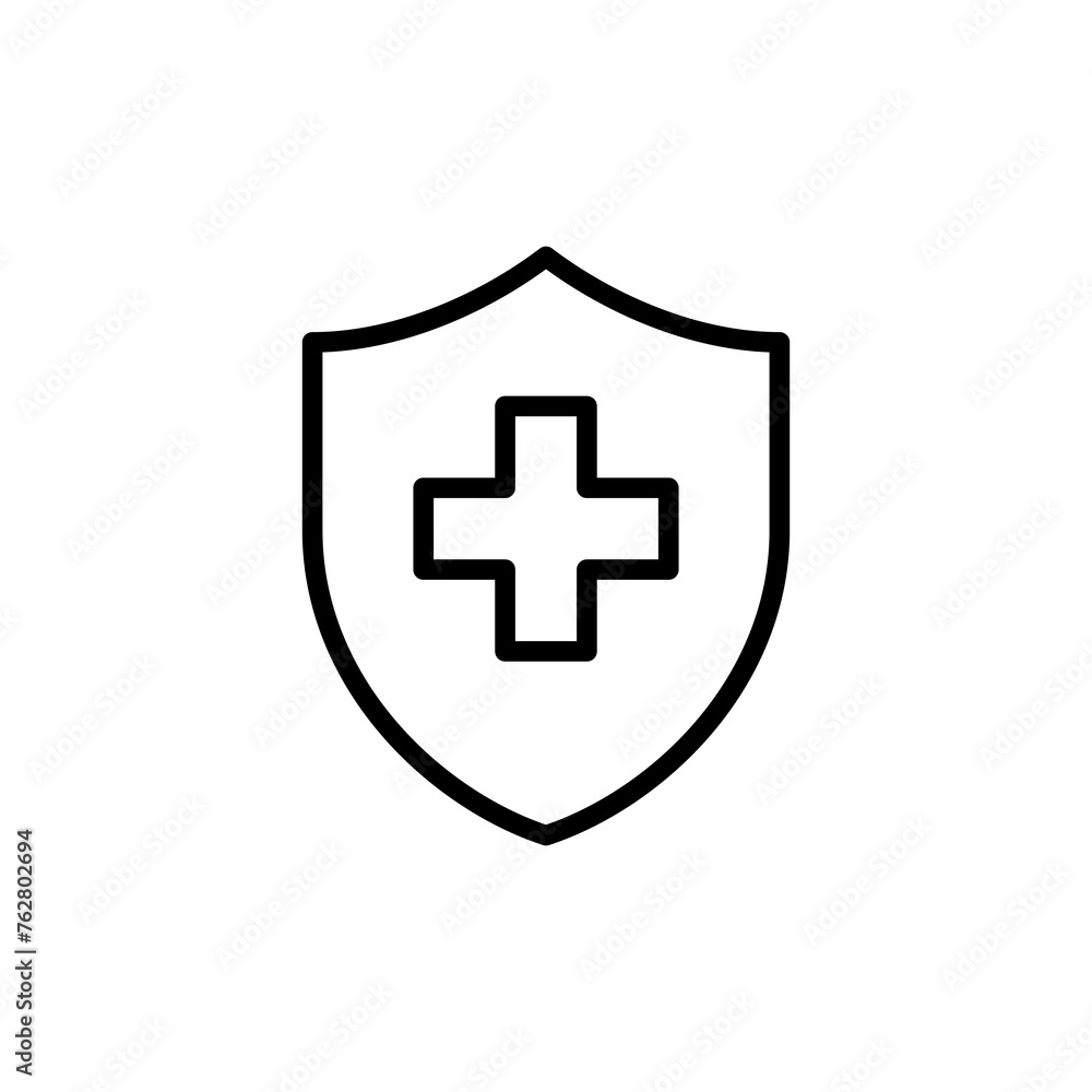 Health insurance icon vector isolated on white background. Insurance health document icon Health insurance icon vector isolated on white background. Insurance health document icon