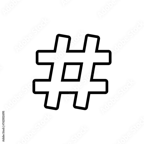 Hashtag icon vector isolated on white background. hashtag vector icon