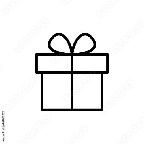 Gift icon vector isolated on white background. gift vector icon. birthday gift