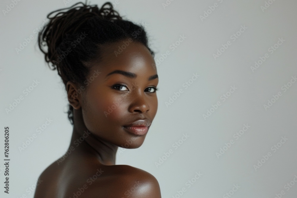 A woman with a dark complexion - obrazy, fototapety, plakaty 