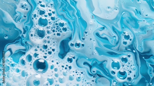 Drops- liquid foam. Fluid aqua- abstract pattern nature. Background- cleansing wash. Shampoo bubbles- soapy water