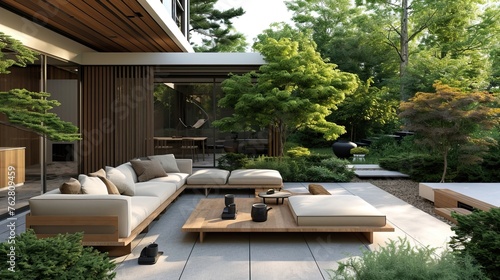 Japandi Inspired Outdoor Lounge Outdoor lounge with Japan © Tumelo