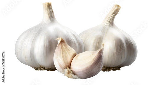 garlic isolated on white transparent background, for printing and web page, banner design, sticker, png transparent.