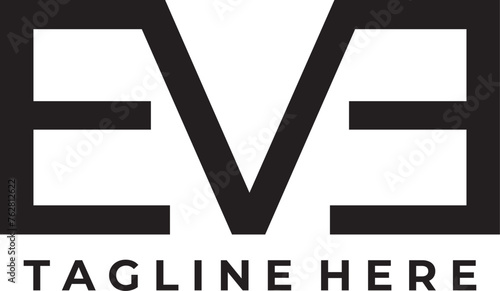EVE initial letter logo design vector