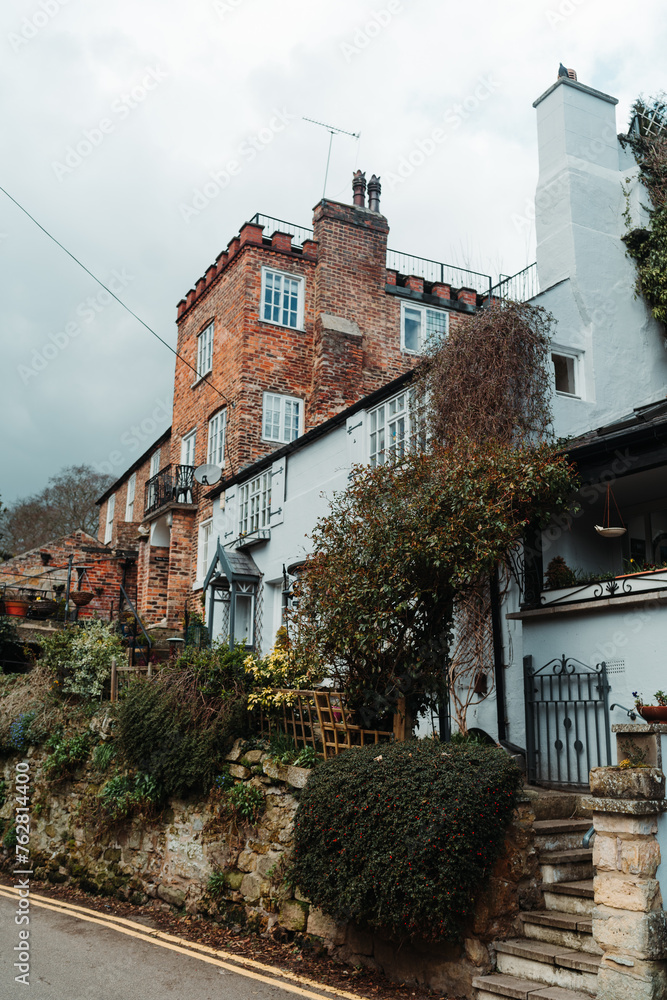 Obraz premium Knaresborough village architecture, April, England, UK