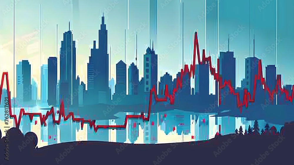Obraz premium currency exchange chart background image of an exchange trading chart