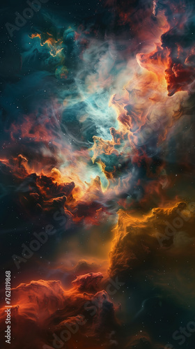 Cosmic Dance  A Vibrant Nebula in Deep Space