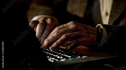 Man typing on a keyboard © Michael