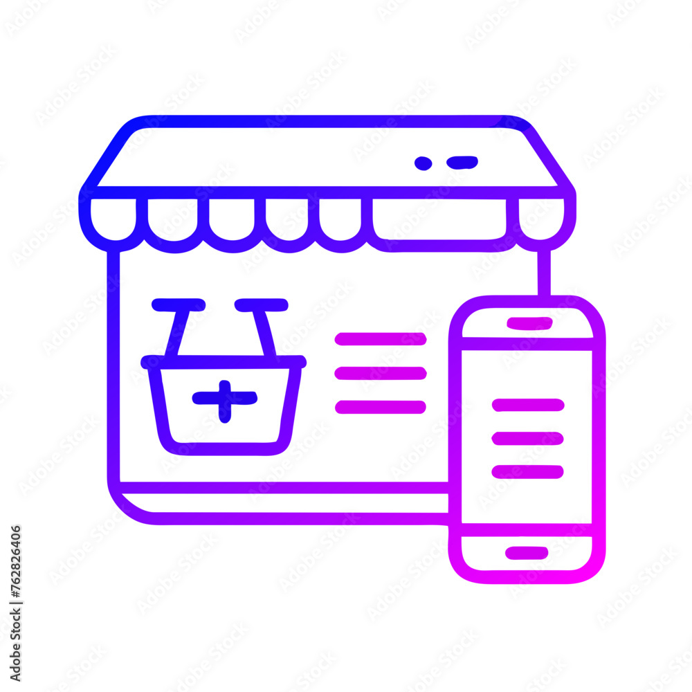 shopping bag icon set online purchase shopping cart trolley symbol outline style illustration vector design shopping bag icon set online purchase shopping cart trolley symbol outline style illustration vector design