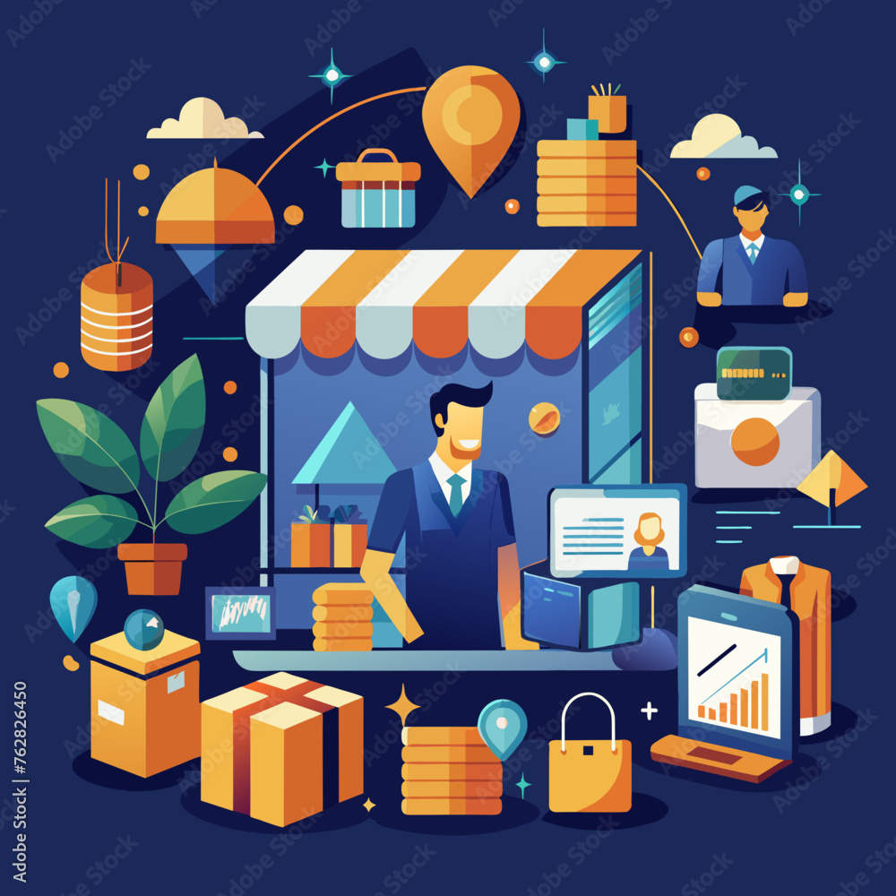 shopping bag icon set online purchase shopping cart trolley symbol outline style illustration vector design shopping bag icon set online purchase shopping cart trolley symbol outline style illustration vector design