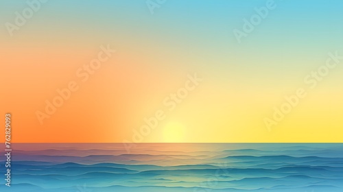 a gradient spectrum shifting from vibrant yellows to tranquil blues, reminiscent of a sun-kissed beach at dawn.