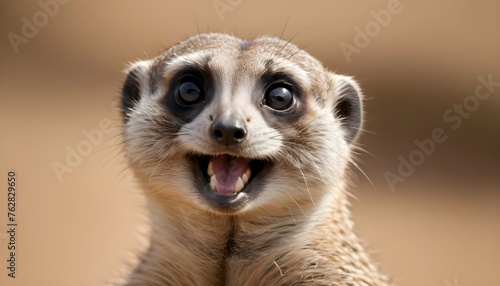 A Meerkat With A Joyful Expression Upscaled 3