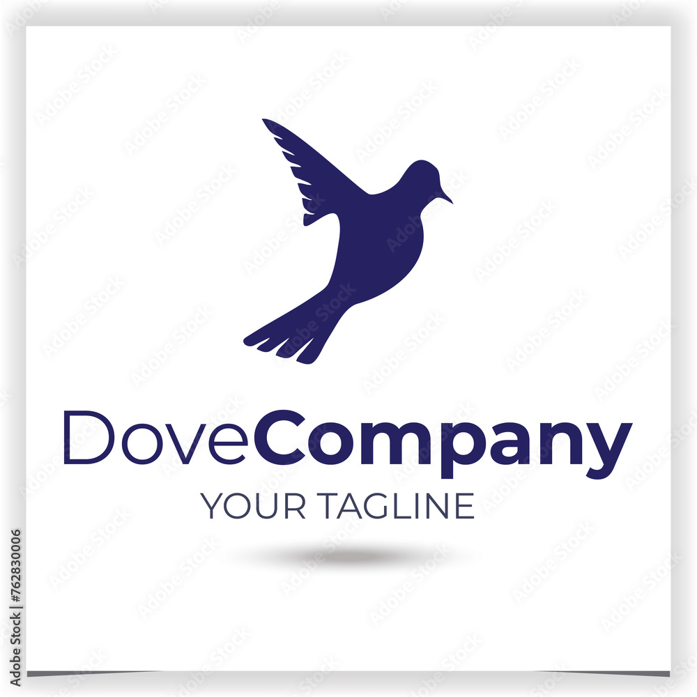 Vector dove logo design template Vector dove logo design template