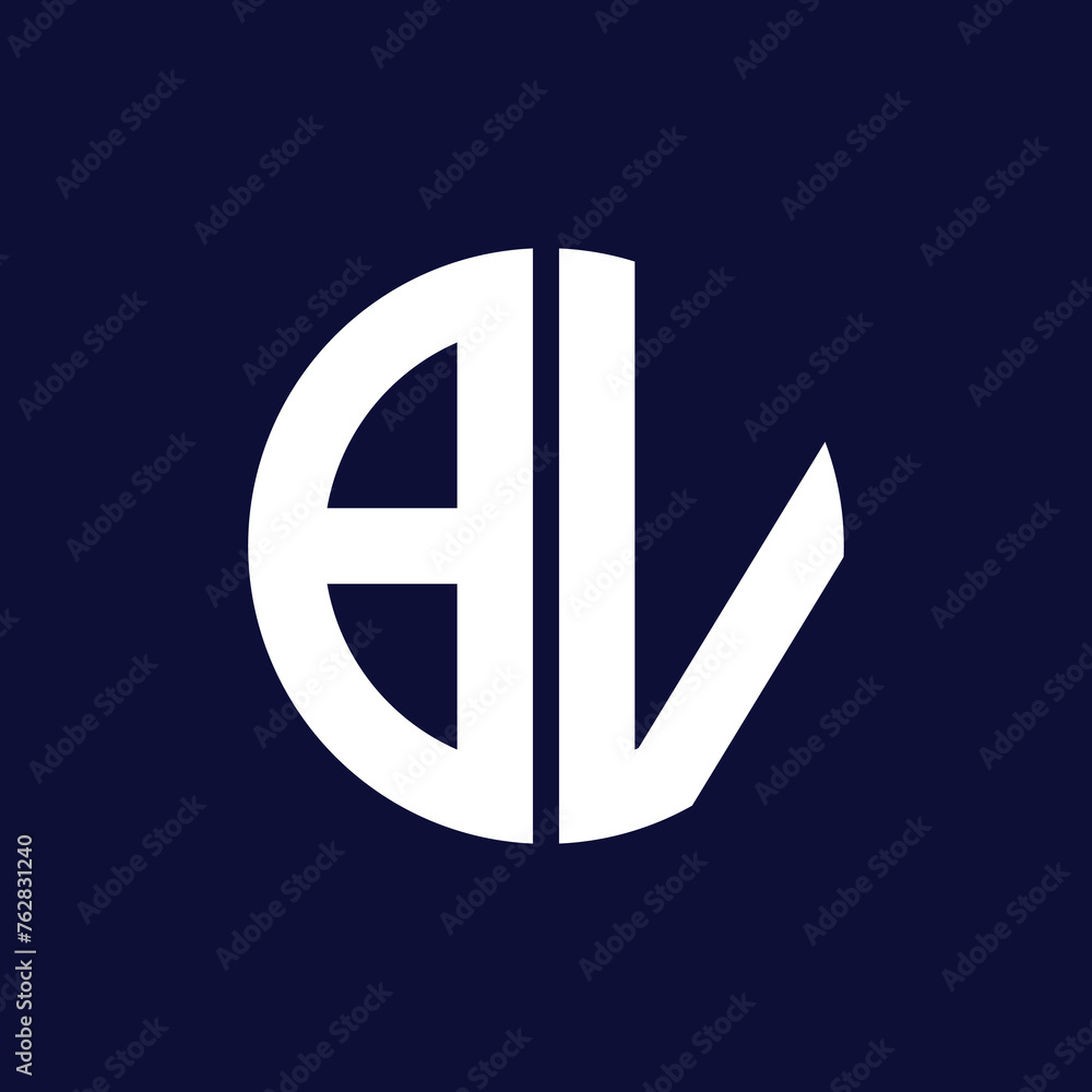 modern bv circle logo design modern bv circle logo design