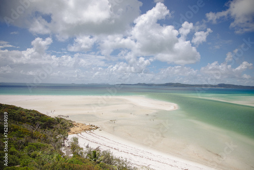 white beach of whitsunday islands in australia photo