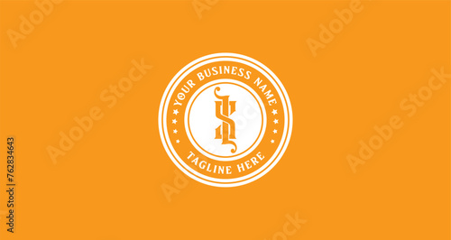Luxury interlocking IS monogram or SI Monogram interlocking logo in a badge