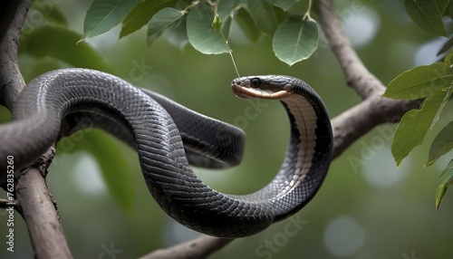 A Cobra Exploring The Branches Of A Tree Upscaled 2 photo