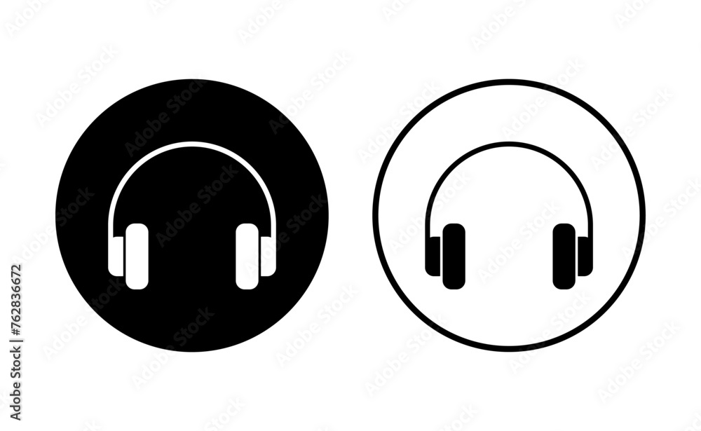 Headphone icon set. Headvector icon symbols Headphone icon set. Headvector icon symbols