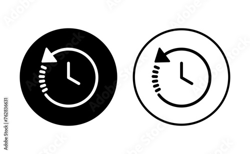 History icon set. recent event history