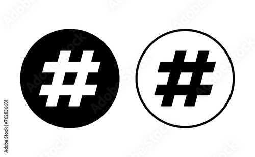 Hashtag icon set. hashtag symbol