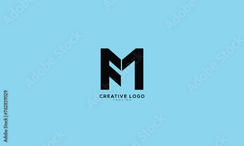 FM Abstract initial monogram letter alphabet logo design