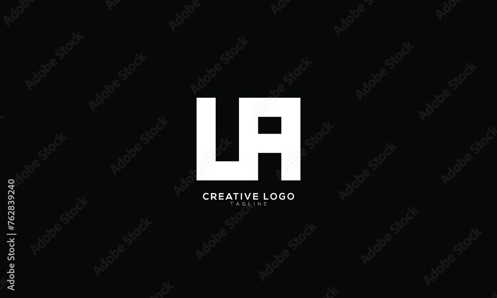 UA LA Abstract initial monogram letter alphabet logo design UA LA Abstract initial monogram letter alphabet logo design