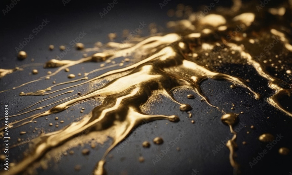 golden paint flows down a black background, golden liquid drips golden paint flows down a black background, golden liquid drips
