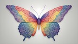 A Butterfly With Wings Patterned Like A Rainbow Upscaled 5