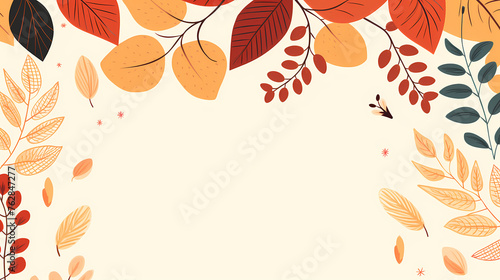 Leaves pattern, seamless background picture