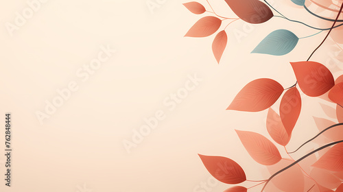 Abstract background autumn series frame with seasonal leaves