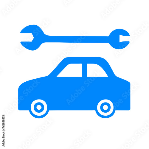 Car service icon set with black stroke and white background. Auto service, car repair icon set. Car service and garage.