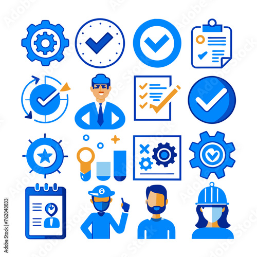 Car service icon set with black stroke and white background. Auto service, car repair icon set. Car service and garage.