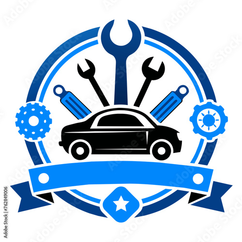 Car service icon set with black stroke and white background. Auto service, car repair icon set. Car service and garage.