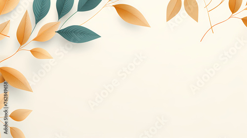 Abstract background autumn series frame with seasonal leaves