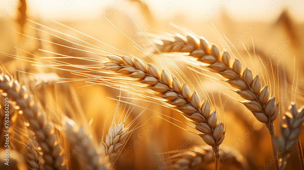 Close-up food photography of wheat Close-up food photography of wheat