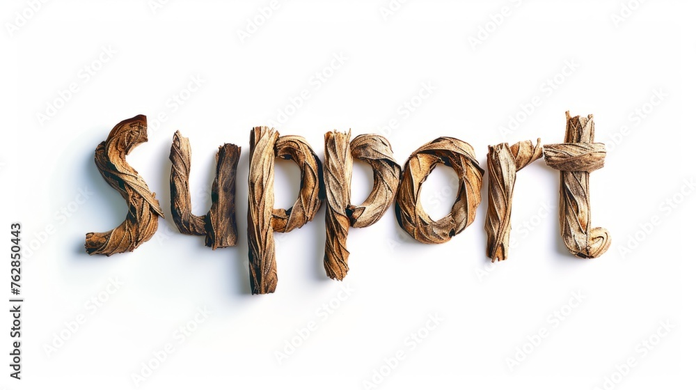 The Word Support created in Clove Typography. The Word Support created in Clove Typography.