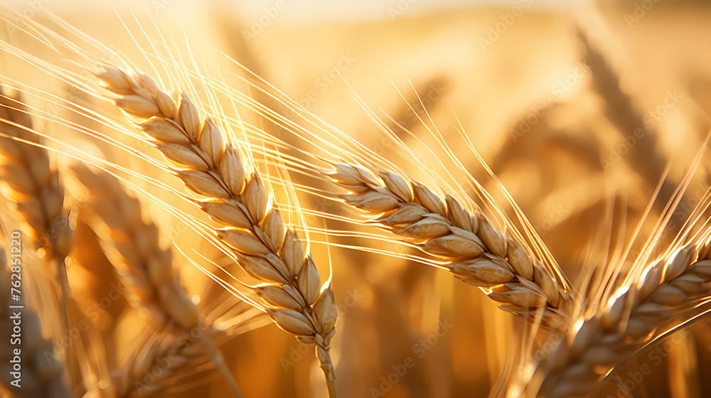 Close-up food photography of wheat Close-up food photography of wheat