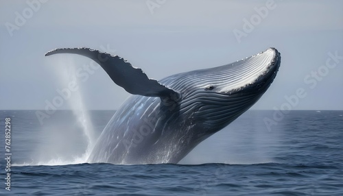 A Blue Whale With A School Of Fish Swimming In Its Upscaled 8 © Zahra